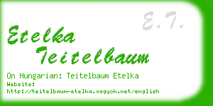 etelka teitelbaum business card